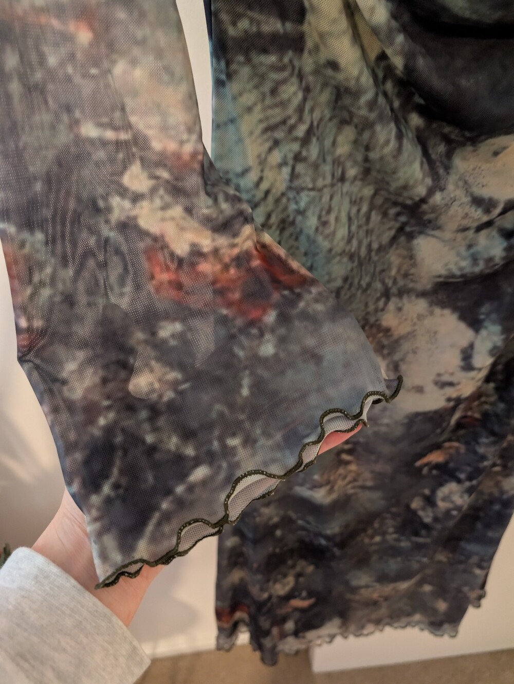 Cider Halter Midi Dress Impressionist Painting Size XL - Picture 8 of 12